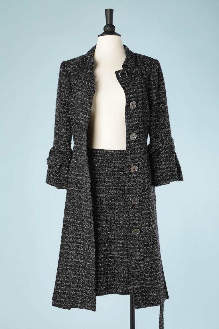 Coat and skirt ensemble in tweed mix with shiny  threads Burberry  For Sale 1