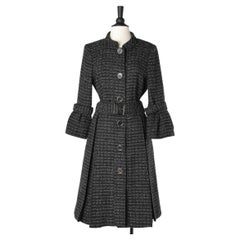 Coat and skirt ensemble in tweed mix with shiny  threads Burberry 