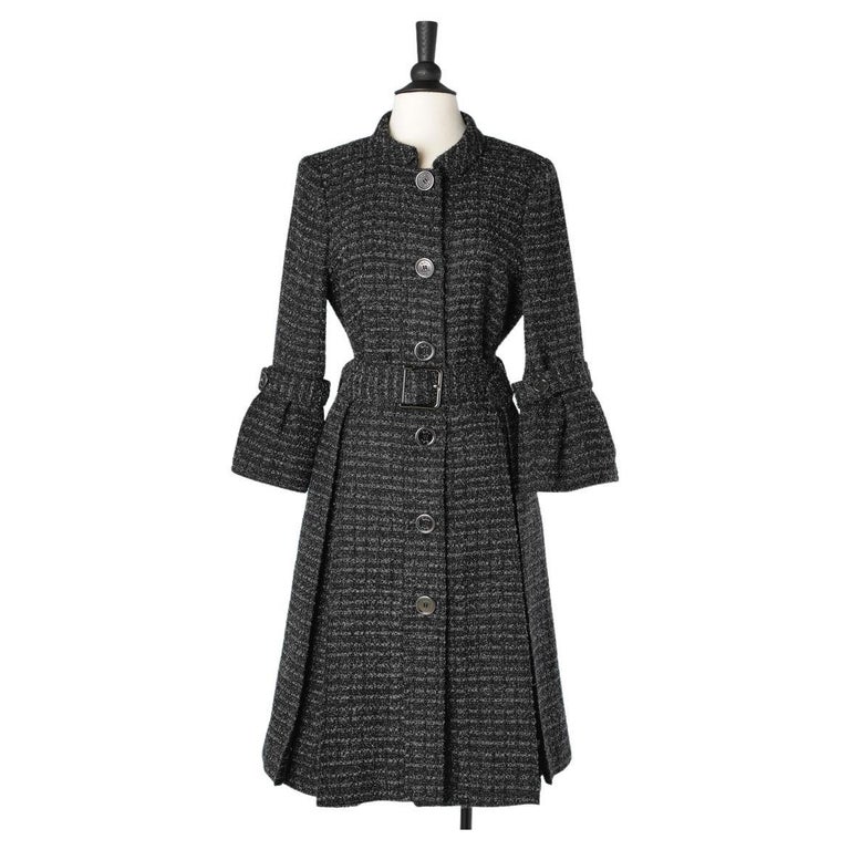 Coat and skirt ensemble in tweed mix with shiny threads Burberry For Sale  at 1stDibs | burberry ensemble, burberry tweed skirt