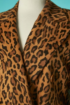 Coat and skirt ensemble with leopard print GFF Gianfranco Ferré