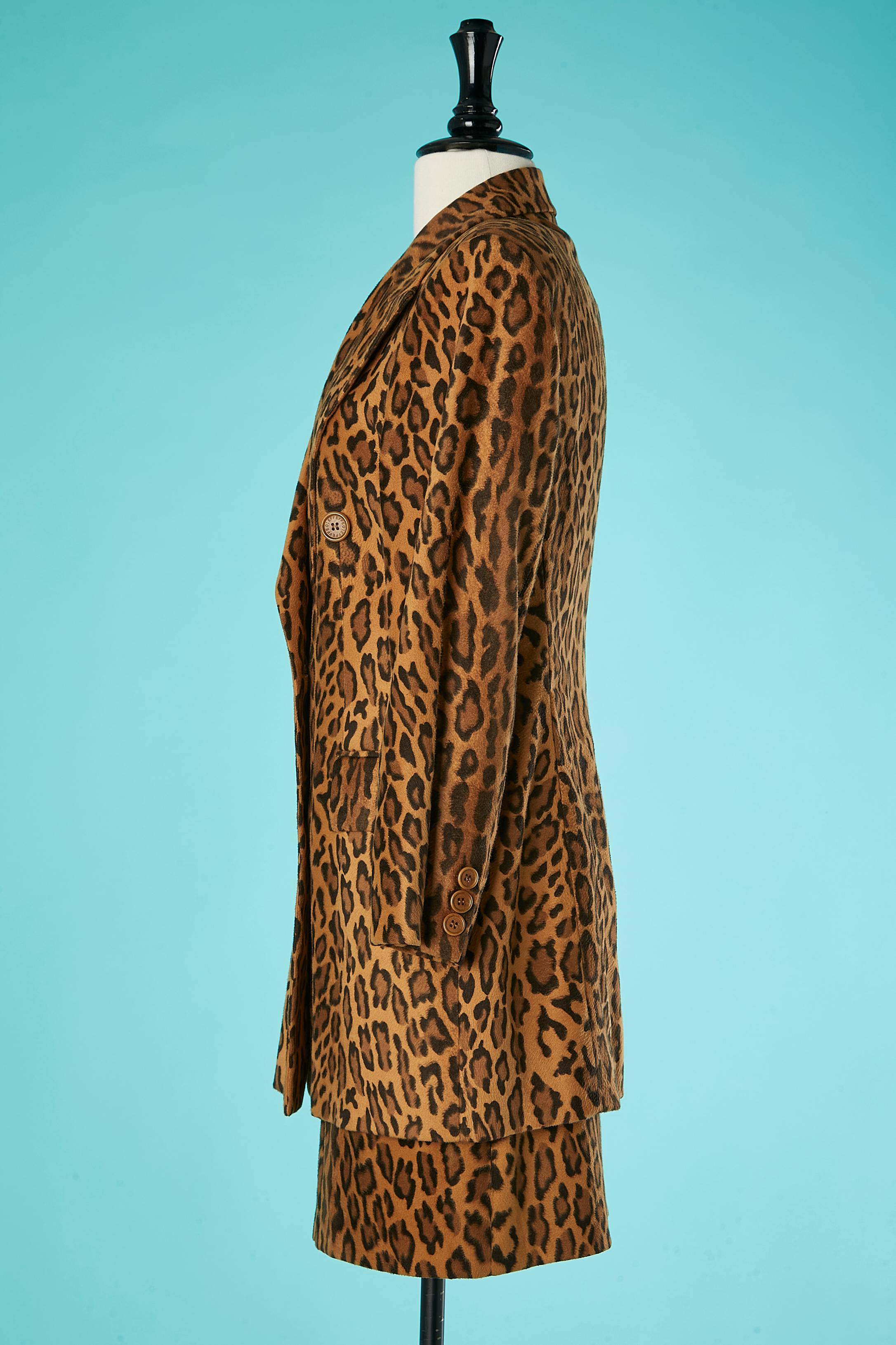 Women's Coat and skirt ensemble with leopard print GFF Gianfranco Ferré  For Sale