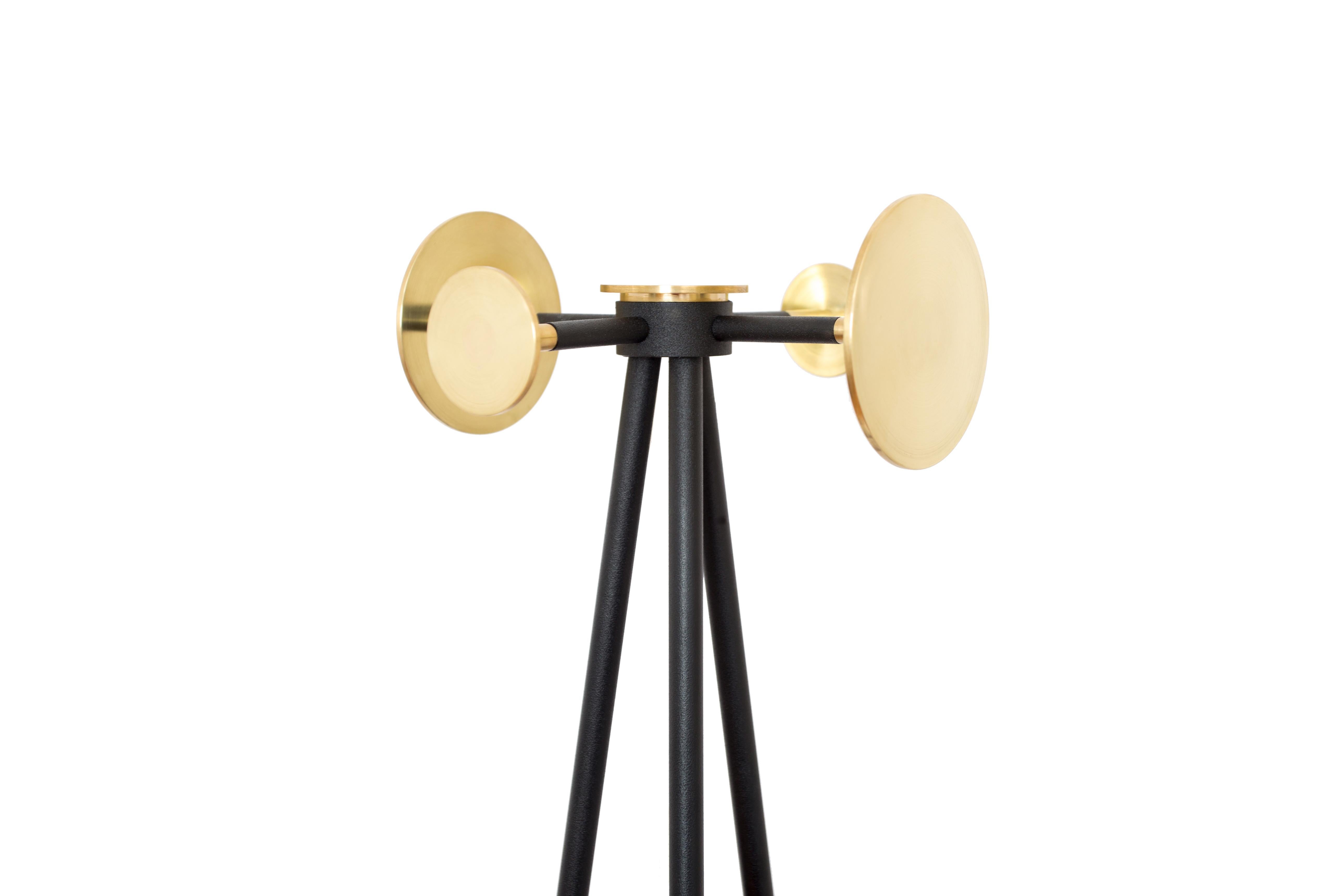Coat and Umbrella Stand, Brass and Metal, Contemporary Mexican Design For Sale 1