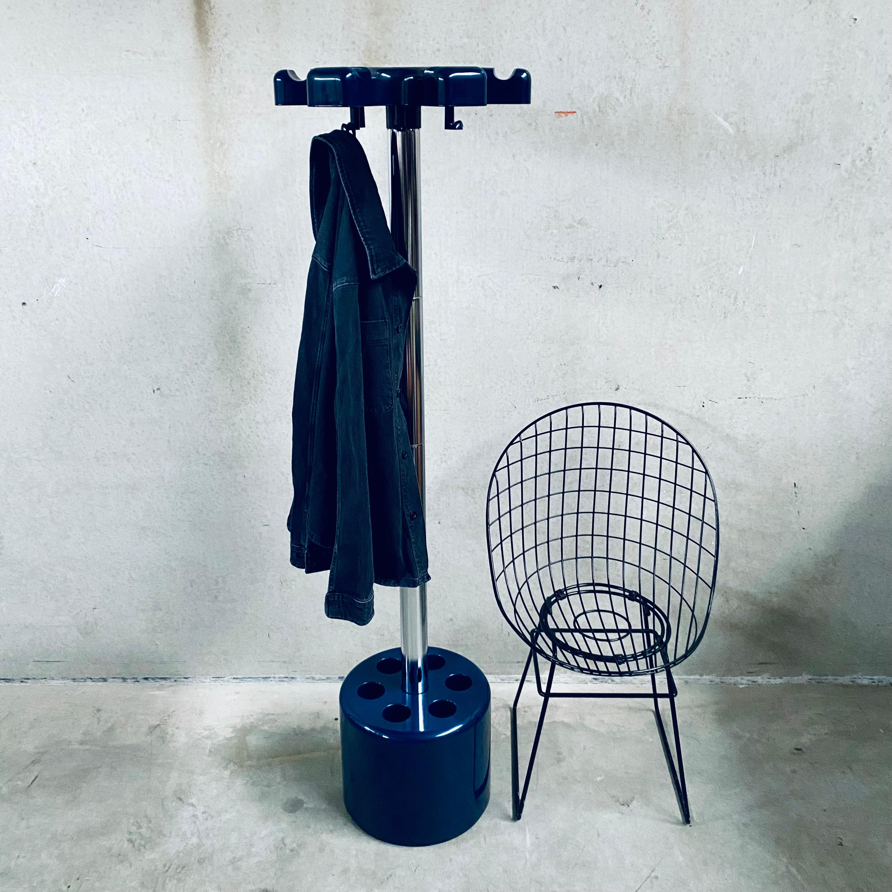Introducing the epitome of timeless elegance and functionality - the Mid-Century Coat Rack and Umbrella Stand model VIP by Paolo Orlandini & Roberto Lucci for Velca, Italy 1970. Crafted with meticulous attention to detail, this Italian design