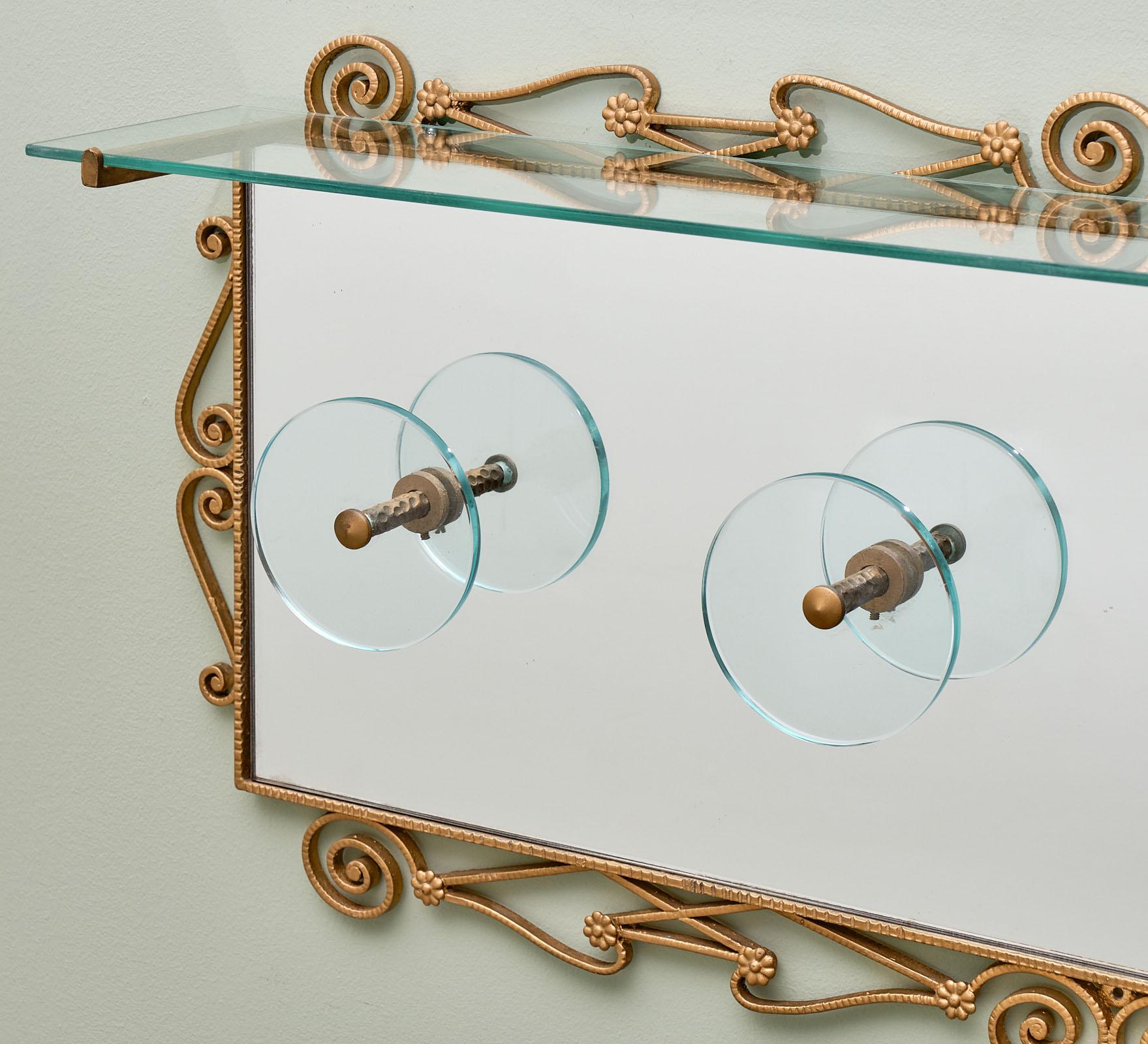 Mirror Coat Hanger by Pier Luigi Colli For Sale