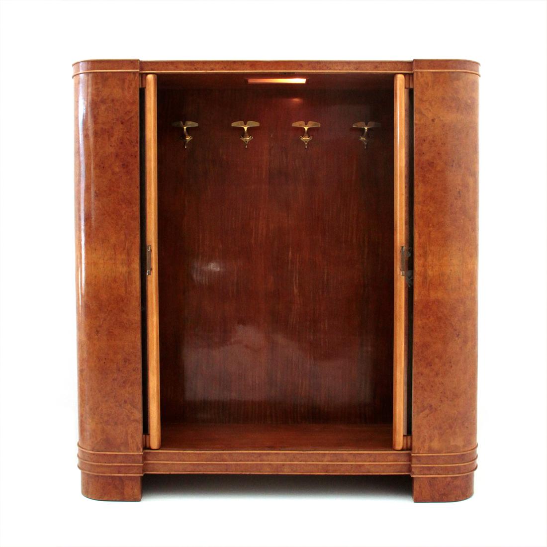 Coat Hanger Cabinet with Sliding Doors, 1940s In Good Condition In Savona, IT