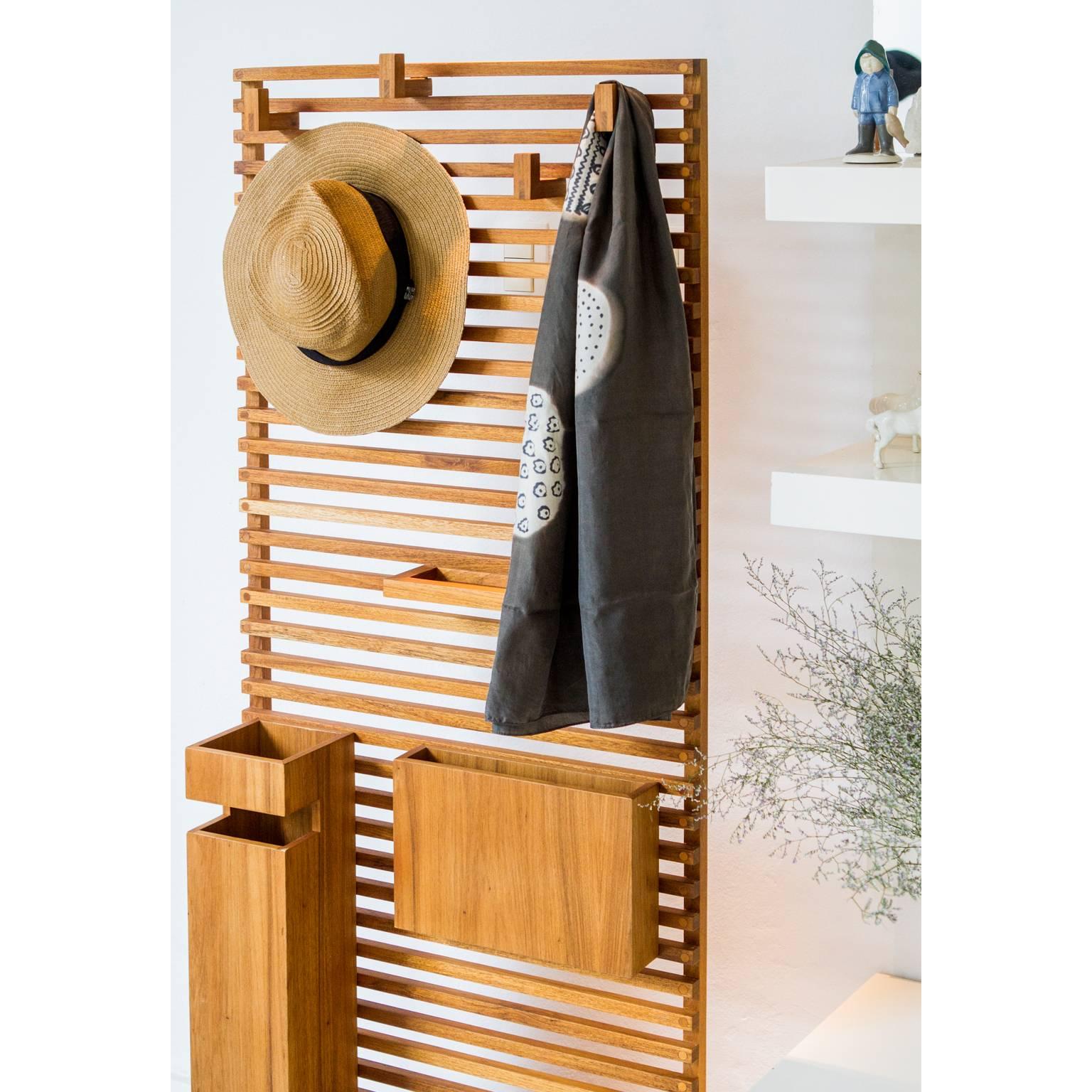 Hand-Crafted Coat Hanger Clau Made of Tropical Wood in Brazilian Contemporary Design For Sale