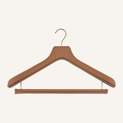 Coat hanger covered in leather FAUSTO
