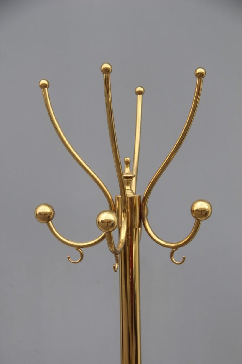 Mid-20th Century Coat Hanger Solid Brass Gold Classic Design Midcentury Italian Modern, 1950s