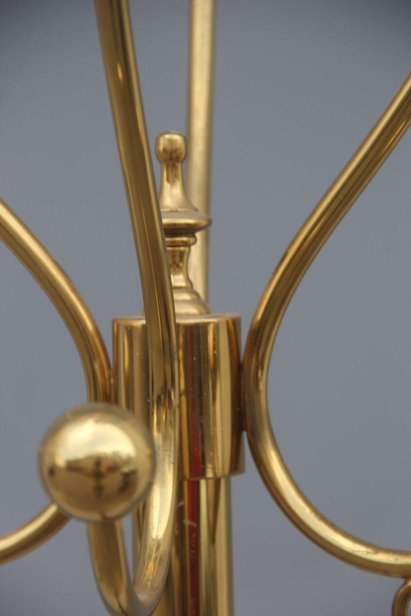 Coat Hanger Solid Brass Gold Classic Design Midcentury Italian Modern, 1950s 2