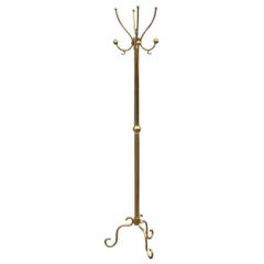 Coat Hanger Solid Brass Gold Classic Design Midcentury Italian Modern, 1950s