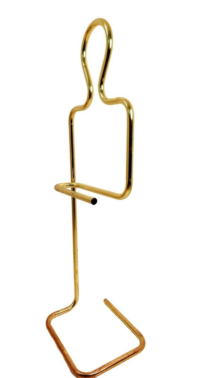 Italian Coat Hanger Valet Stan in Gold Metal Design Pierre Cardin, 1970s