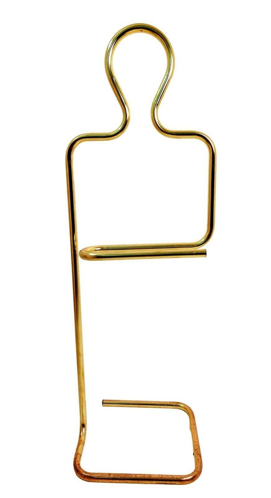 Coat Hanger Valet Stan in Gold Metal Design Pierre Cardin, 1970s In Good Condition In taranto, IT
