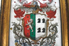 Manteau d'armoiries de George Hutchinson, peinture inversée, vers 1826
