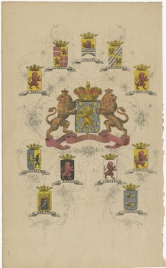 Coat of Arms of the Netherlands, Including Coats of Arms of the Provinces, 1864