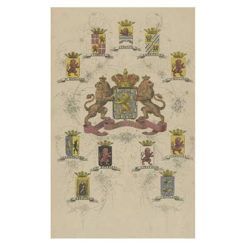 Coat of Arms of the Netherlands, Including Coats of Arms of the Provinces, 1864