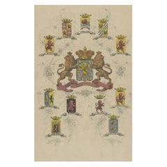 Armoiries des Pays-Bas, y compris des armoiries des provinces, 1864