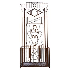 Coat rack - Art Deco wrought iron coat stand