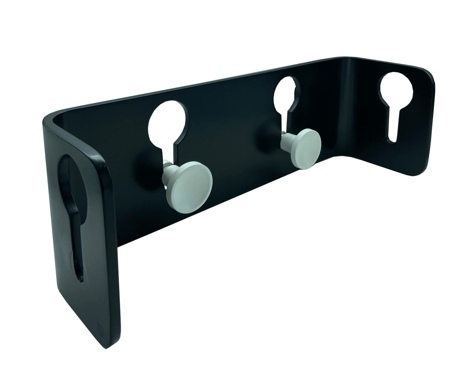 Delightful little coat hanger designed by Carlo de Carli for Fiarm in the 1960s. Made of black lacquered wood. The hooks are in Bakelite.
