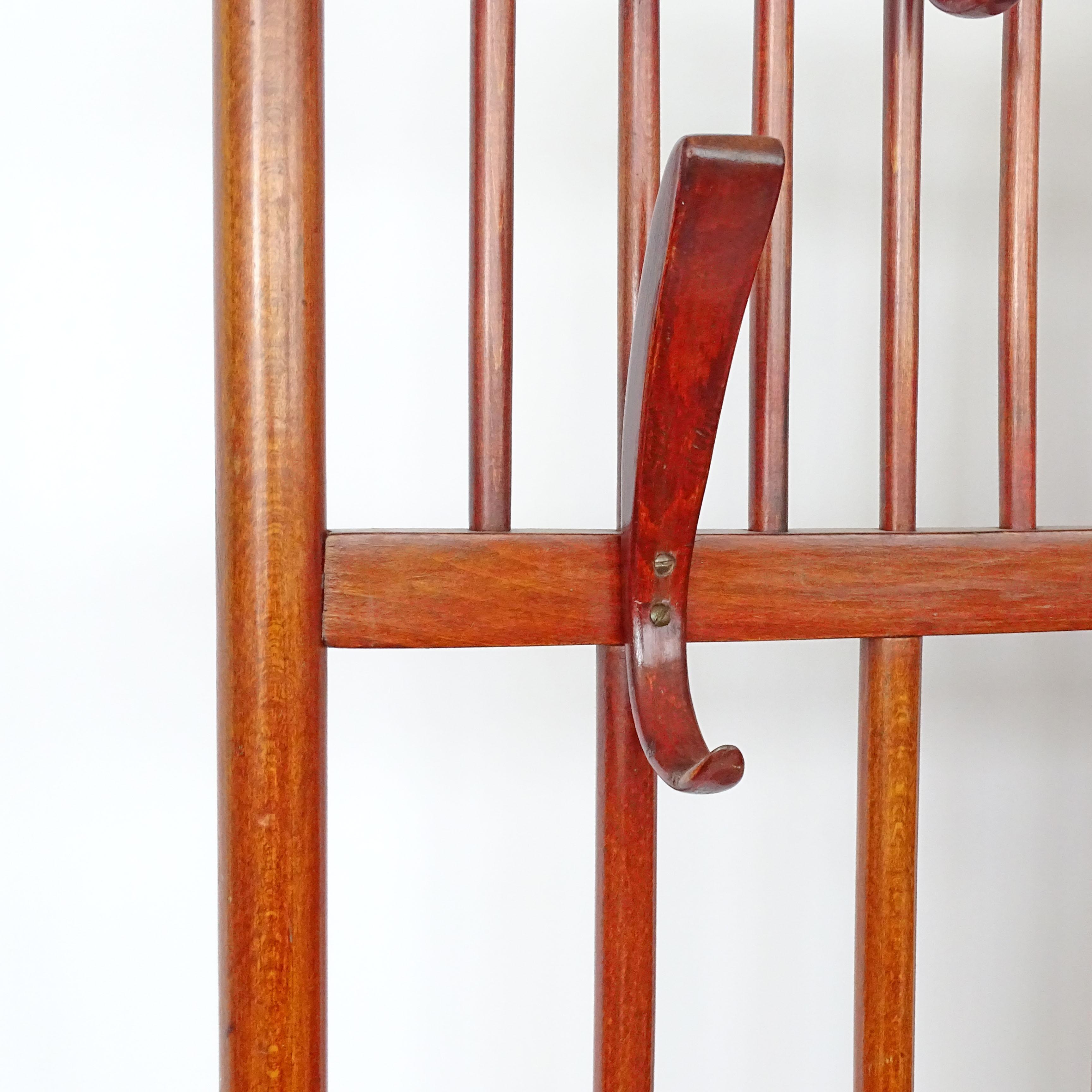 Coat Rack by Jacob & Josef Kohn, Austria, 1920s In Good Condition For Sale In Milan, IT