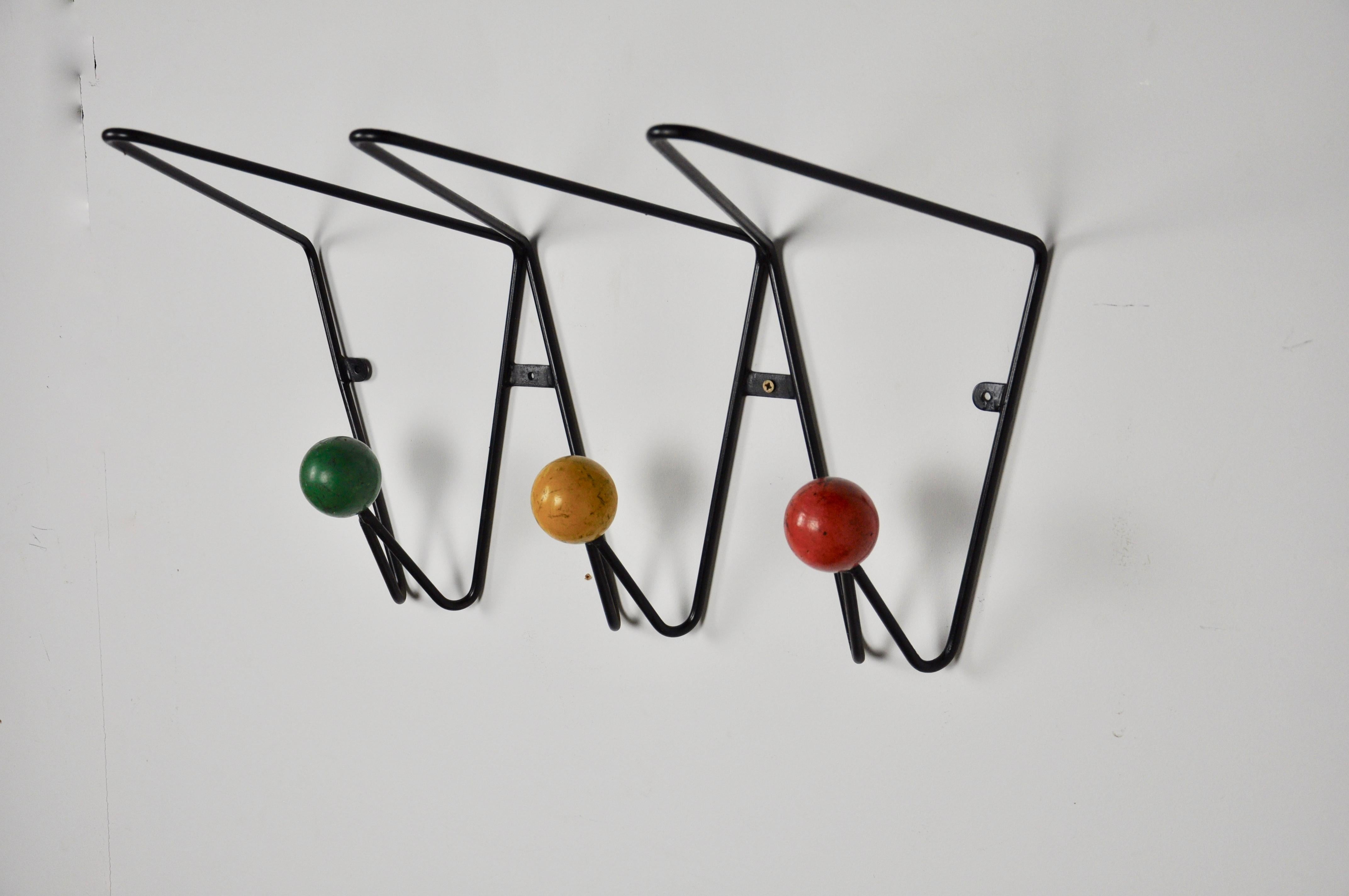 Metal Coat Rack by Roger Feraud, 1960s