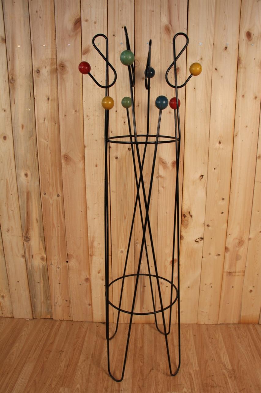 Iron Coat Rack by Roger Ferraud For Sale