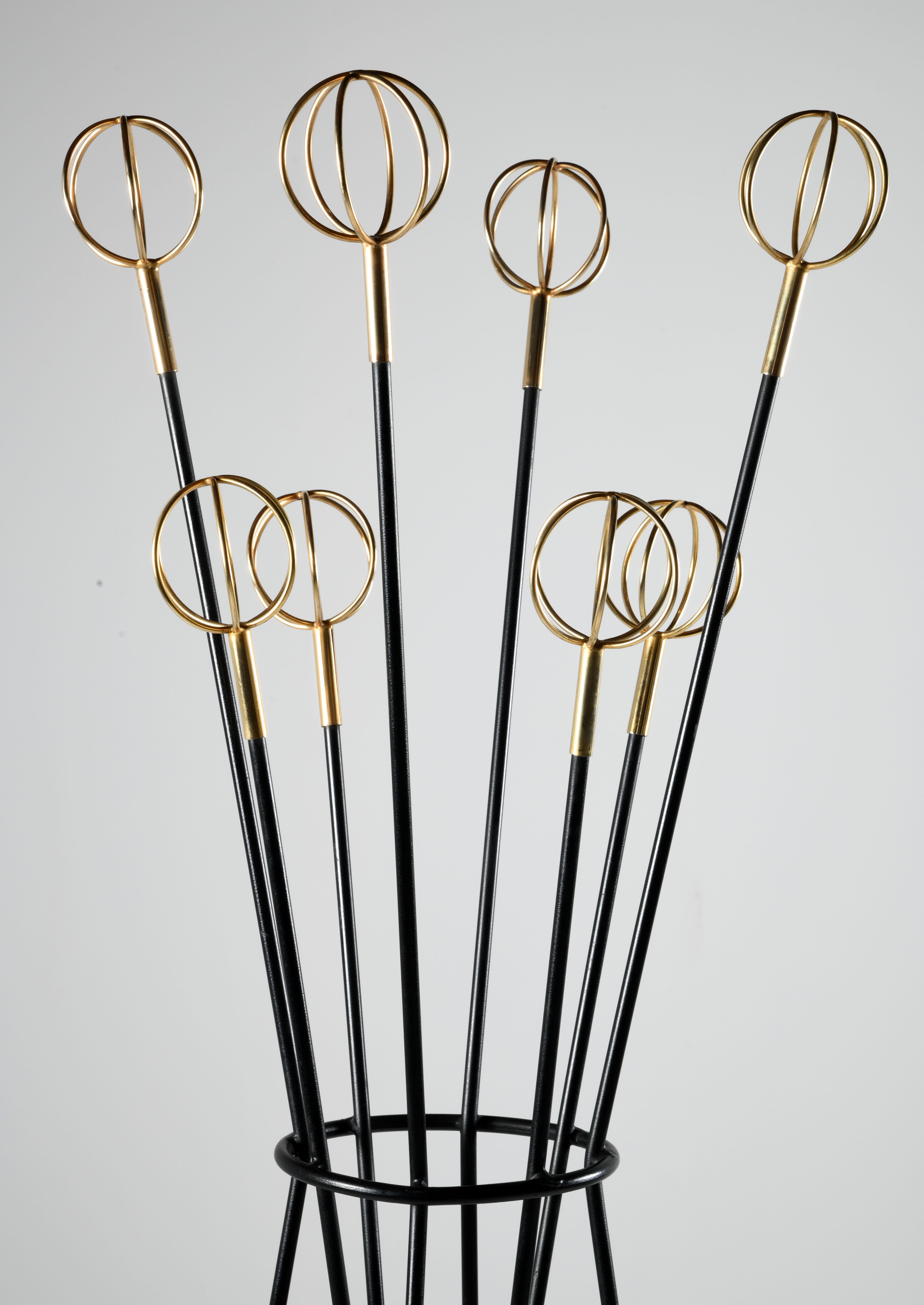 Coat rack designed by Roger Feraud France 1950s model Astrolabe For Sale 4