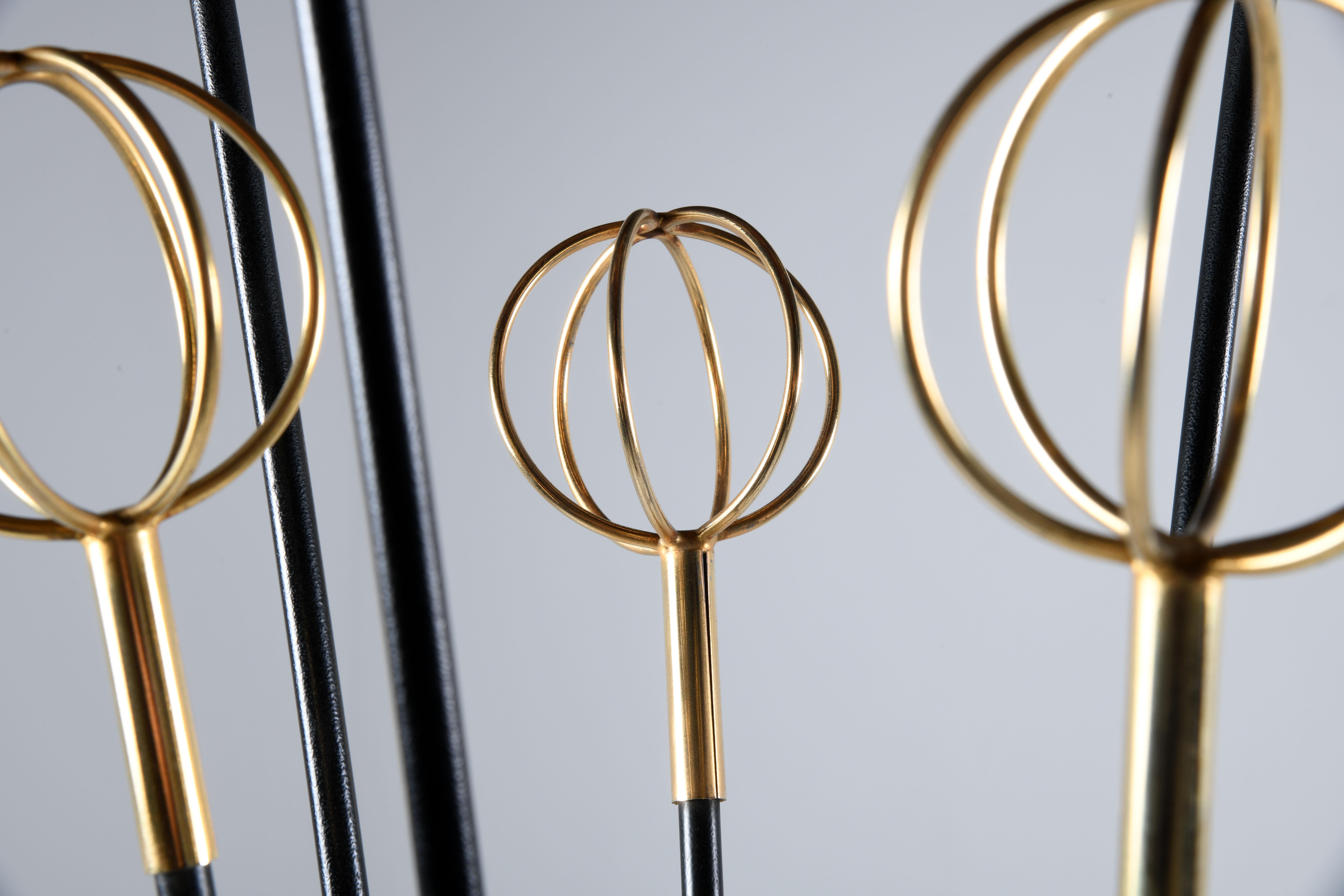 Coat rack designed by Roger Feraud France 1950s model Astrolabe For Sale 5