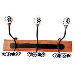 Antique Coat Rack for Coat and Hat  Stand With a Checkerboard Game, Spain Early 20th