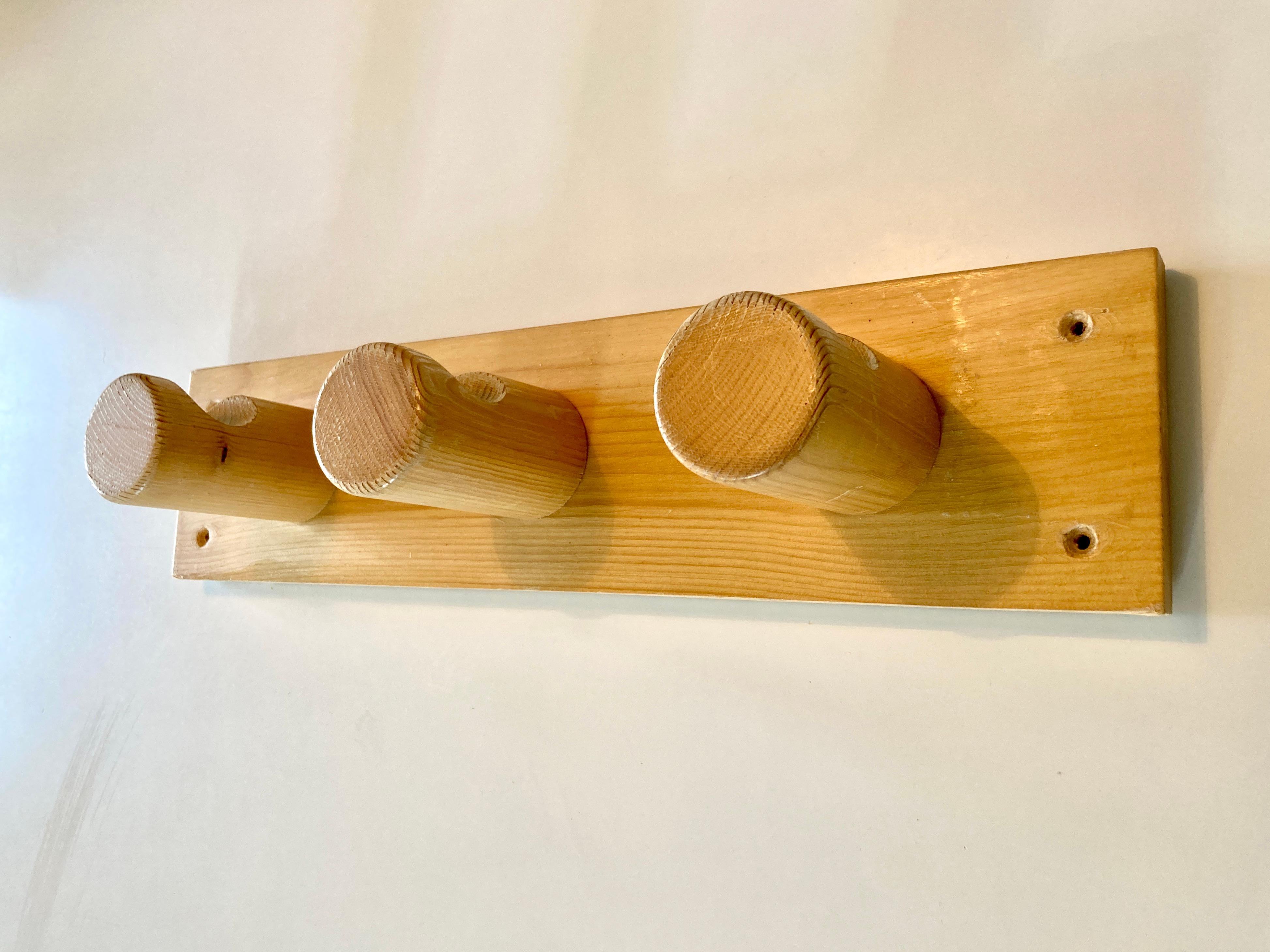Coat rack from Les Arcs, France. selected by Charlotte Perriand In Good Condition In Bristol, GB
