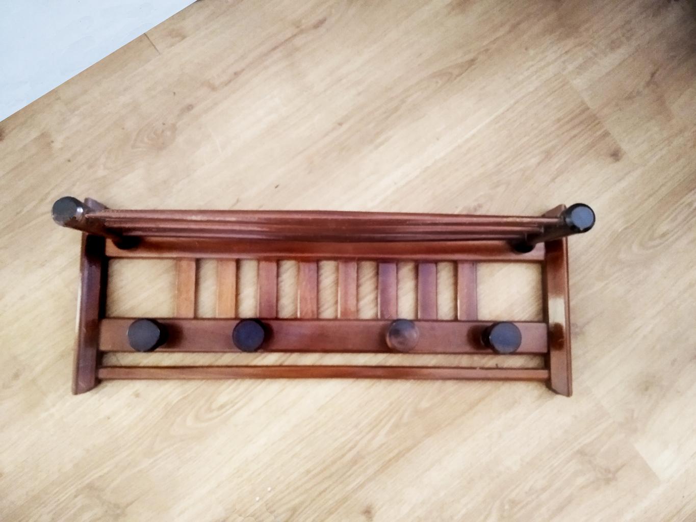 Coat Rack Mid 20th Century Wood, Italy 50s In Excellent Condition For Sale In Mombuey, Zamora