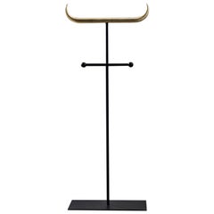 Coat Rack in Cast Brass and Carbon Steel