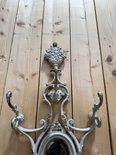 Coat rack in cast iron Art Nouveau period – with original tray