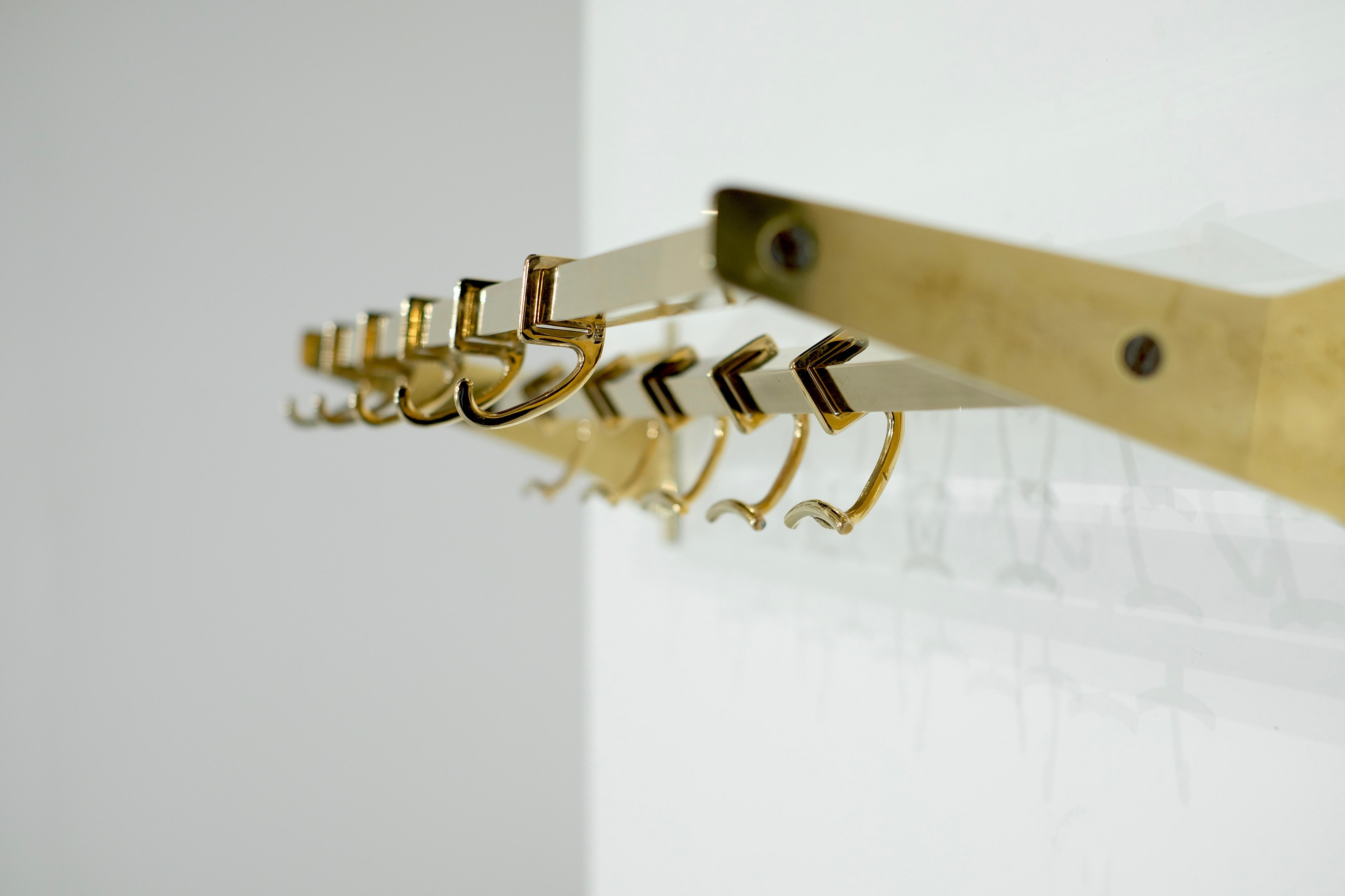 Coat Rack in complete Brass, Italy 1950s. 10