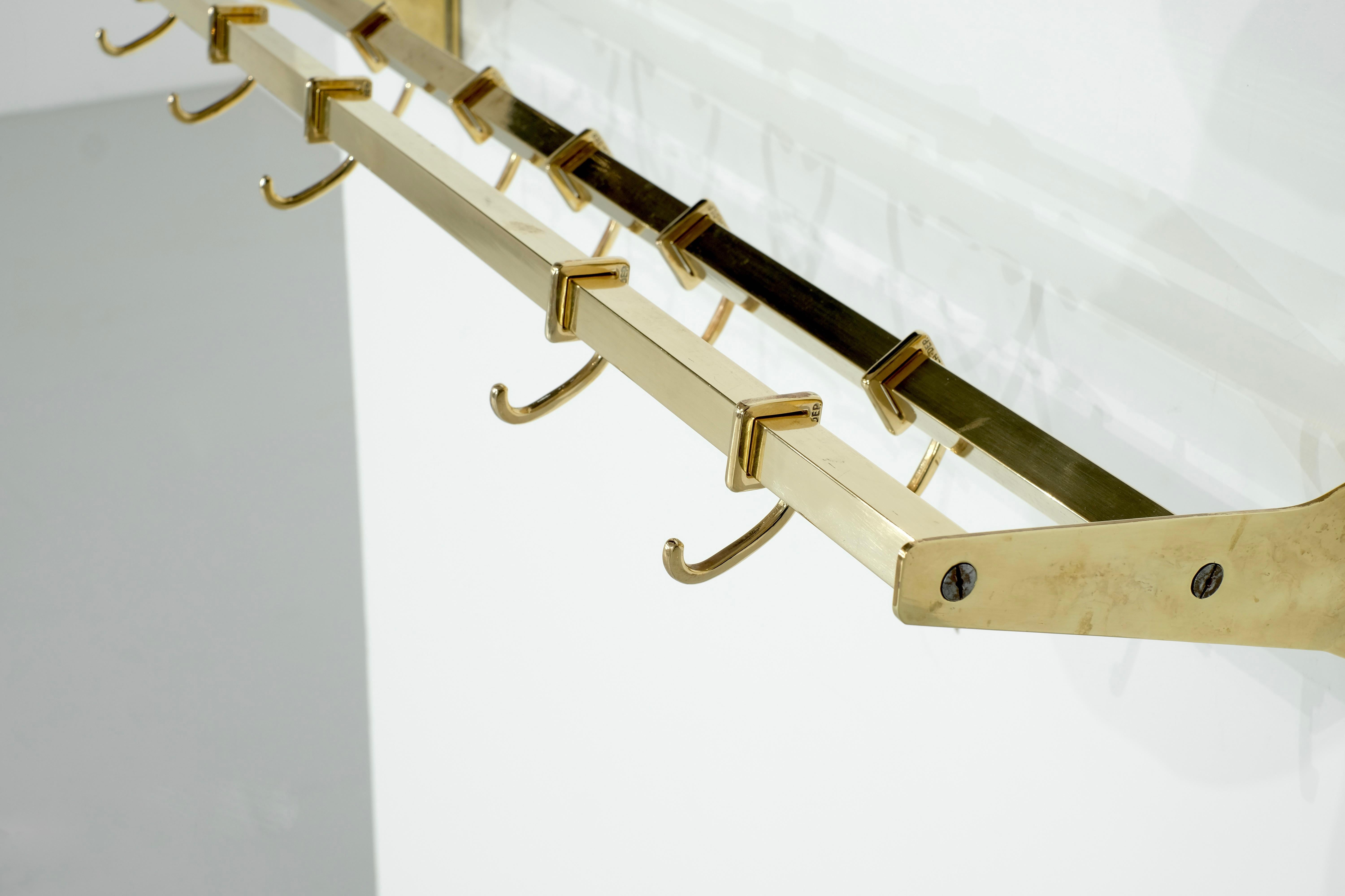 Coat Rack in complete Brass, Italy 1950s. 1