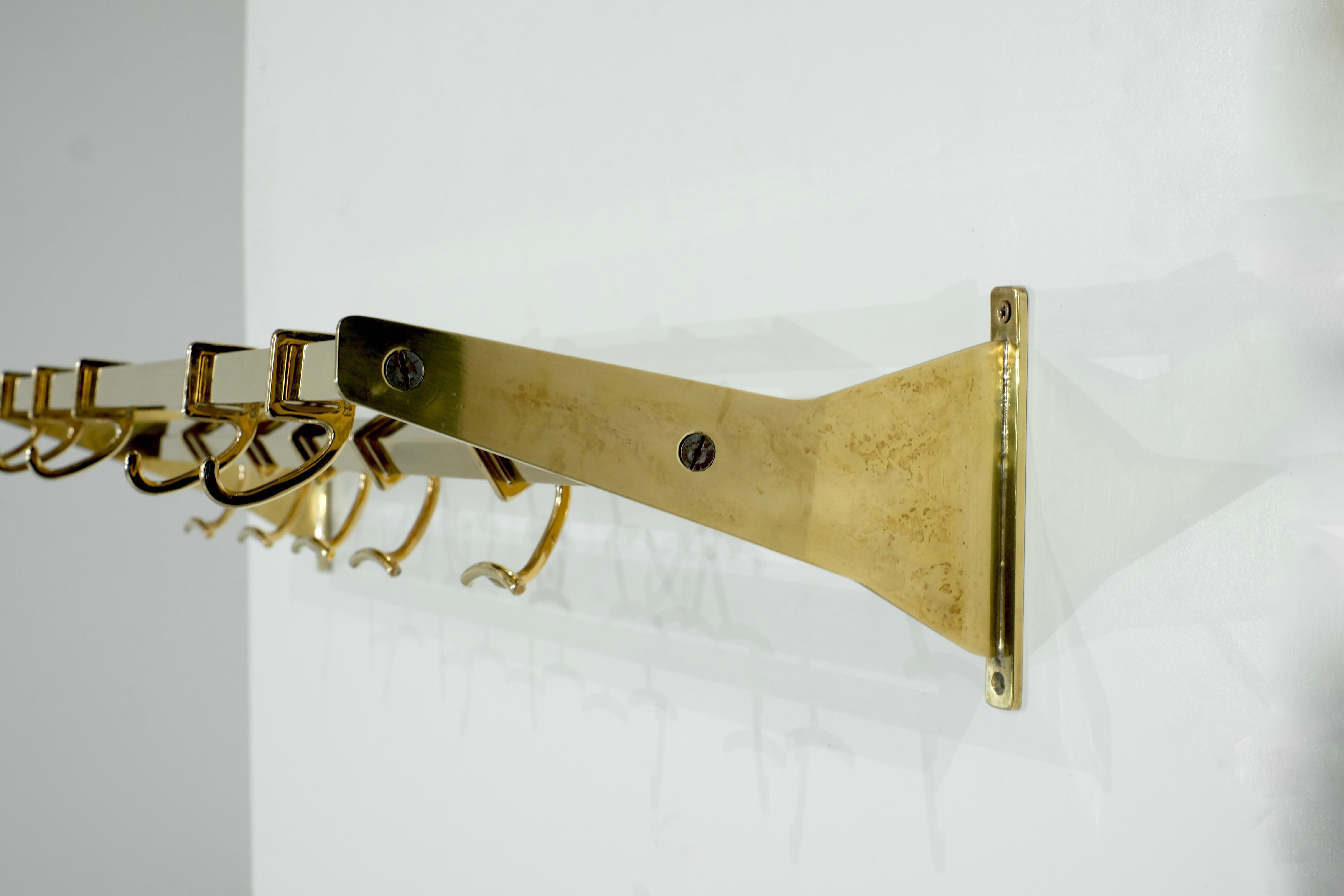 Coat Rack in complete Brass, Italy 1950s. 2