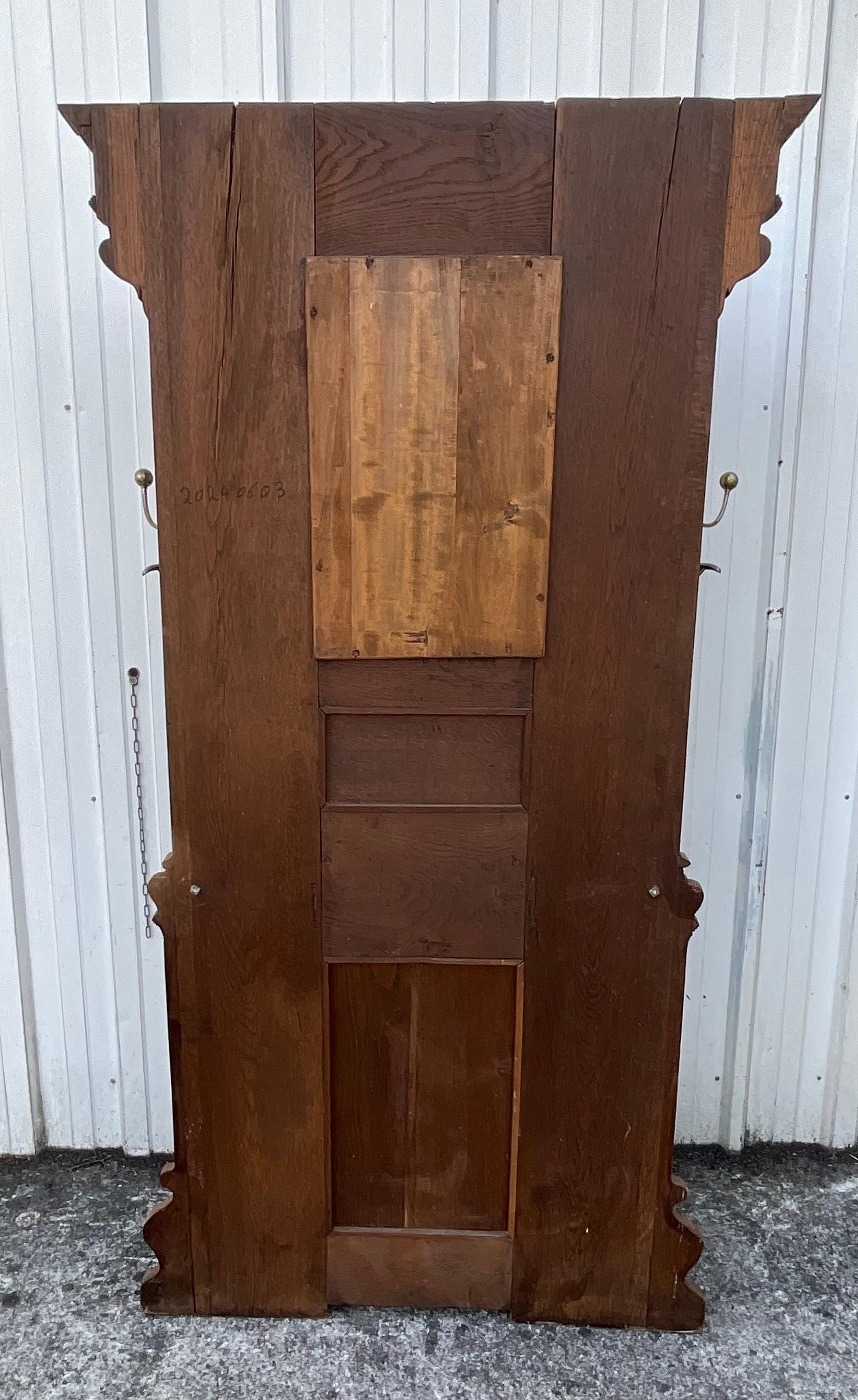 Coat Rack In Solid Oak Late 19th Louis Philippe Style 8