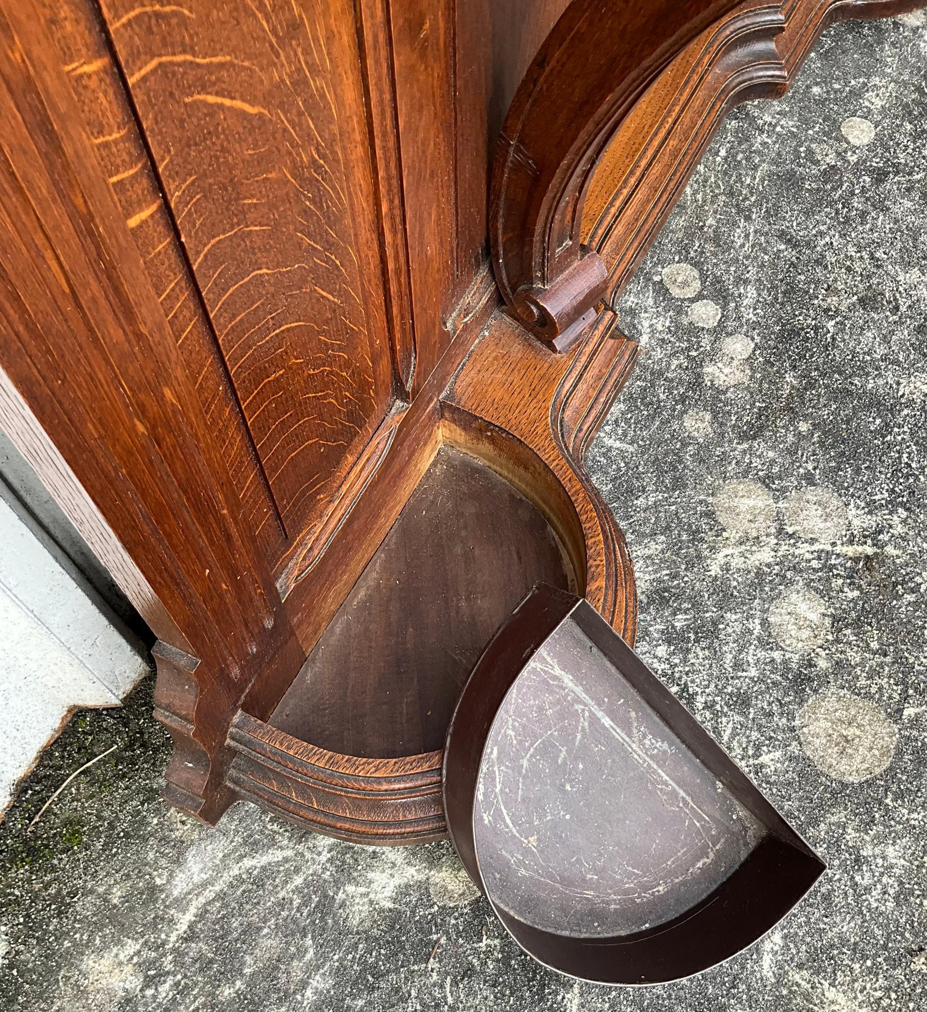 Coat Rack In Solid Oak Late 19th Louis Philippe Style For Sale 12