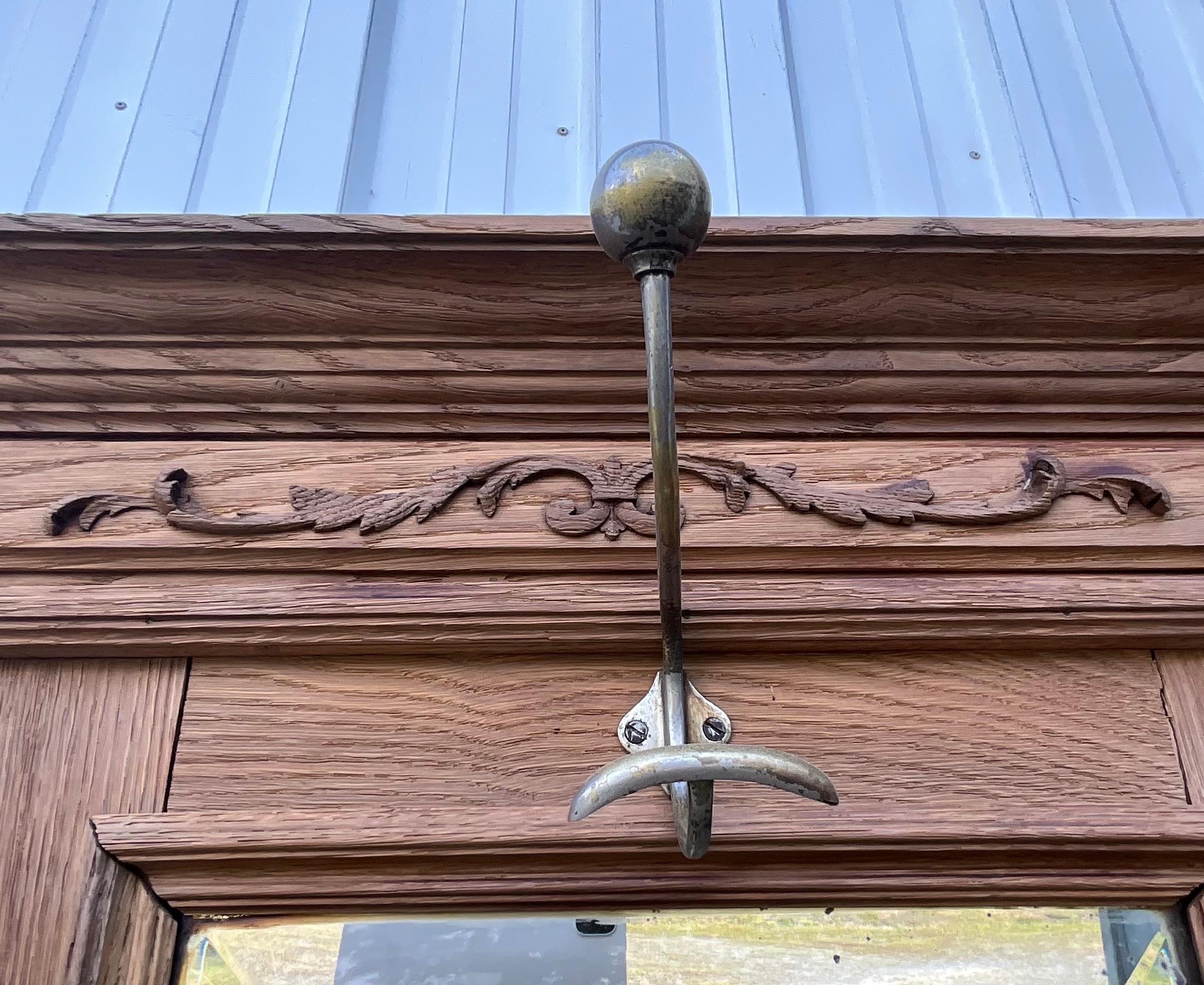 Late 19th Century Coat Rack In Solid Oak Late 19th Louis Philippe Style
