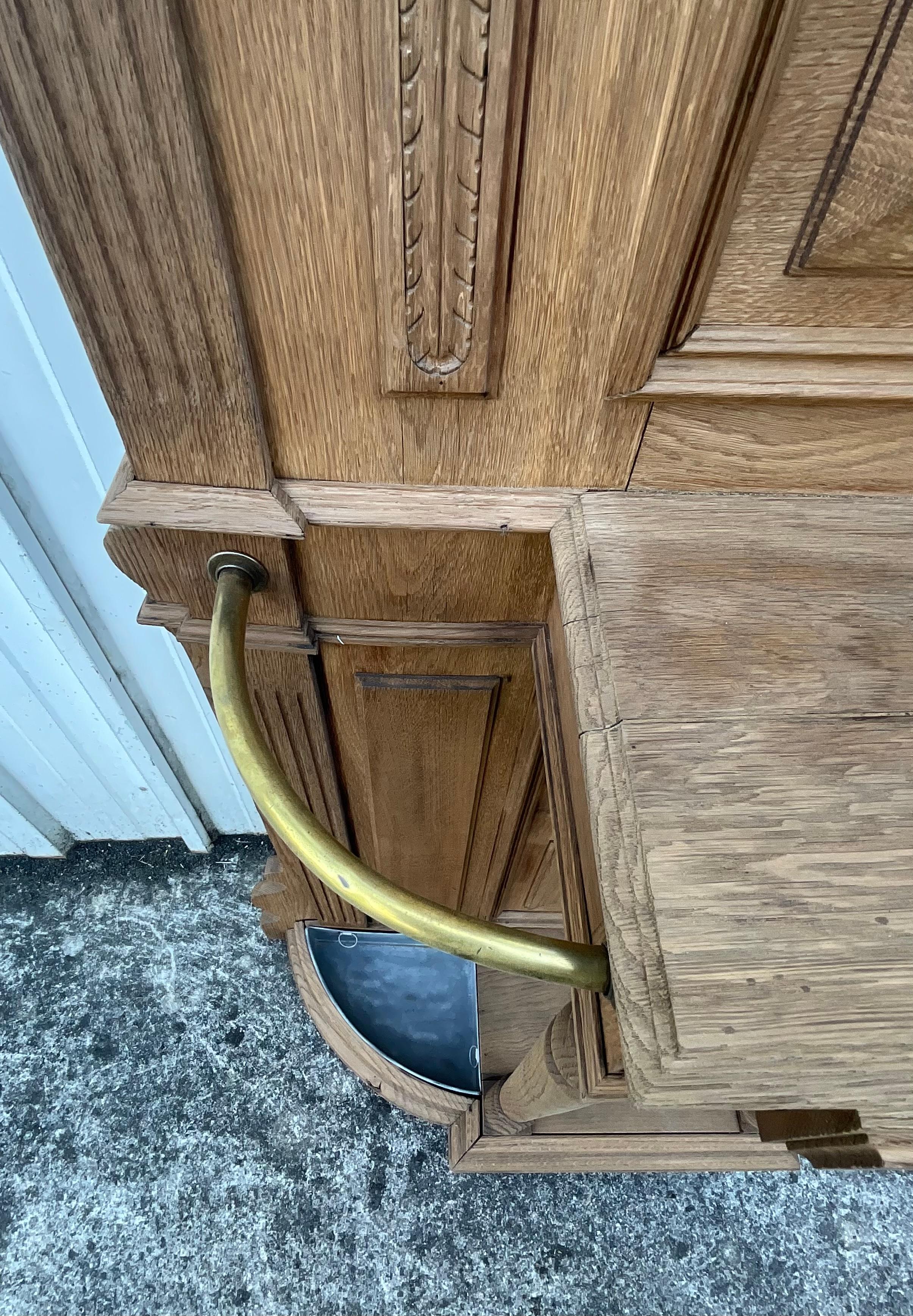 Coat Rack In Solid Oak Late 19th Louis Philippe Style 1