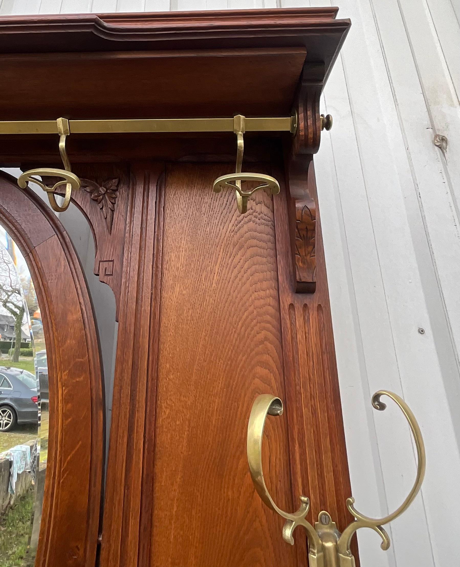 Coat Rack In Solid Oak Late 19th Louis Philippe Style For Sale 3