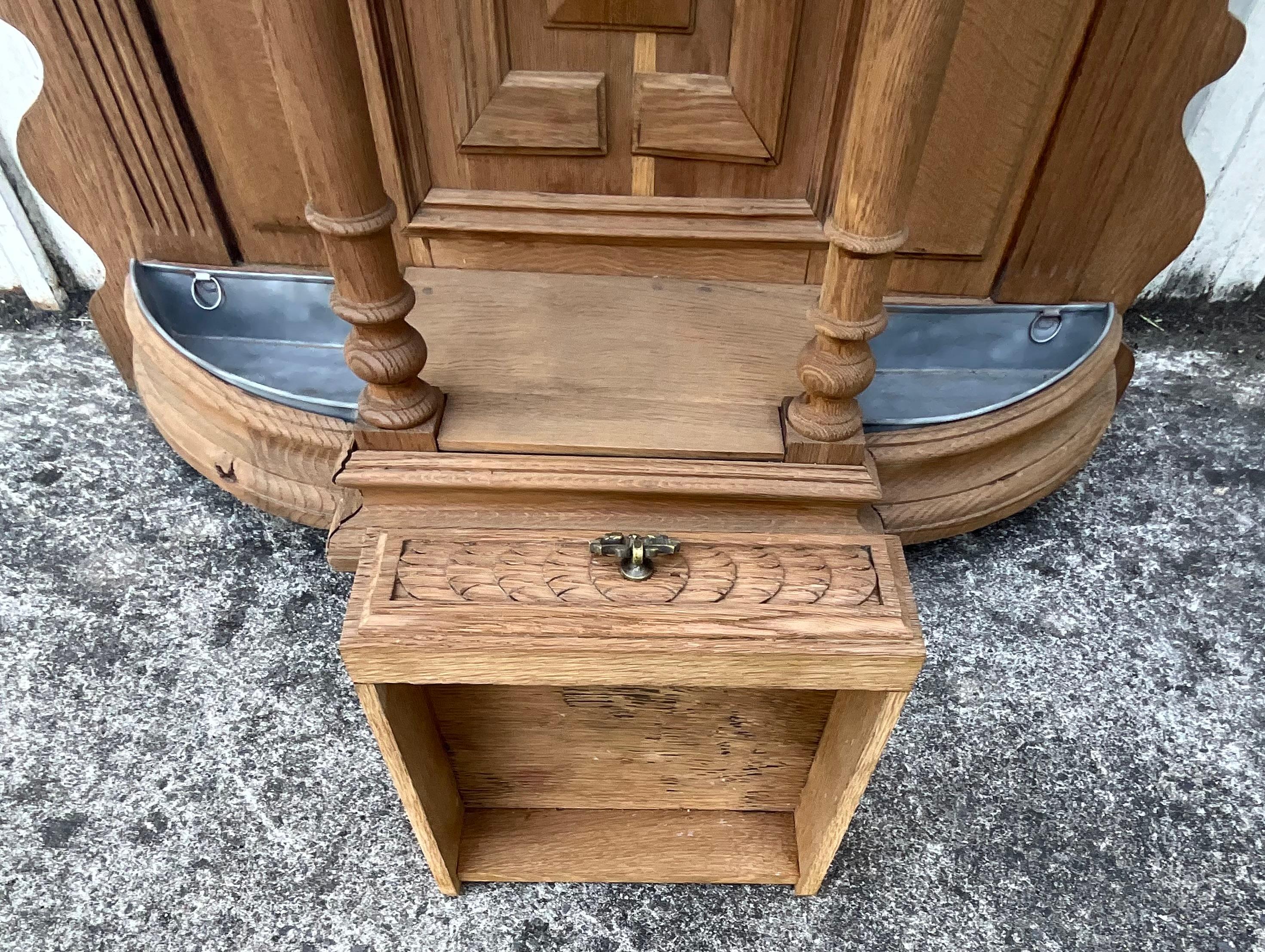 Coat Rack In Solid Oak Late 19th Louis Philippe Style 3