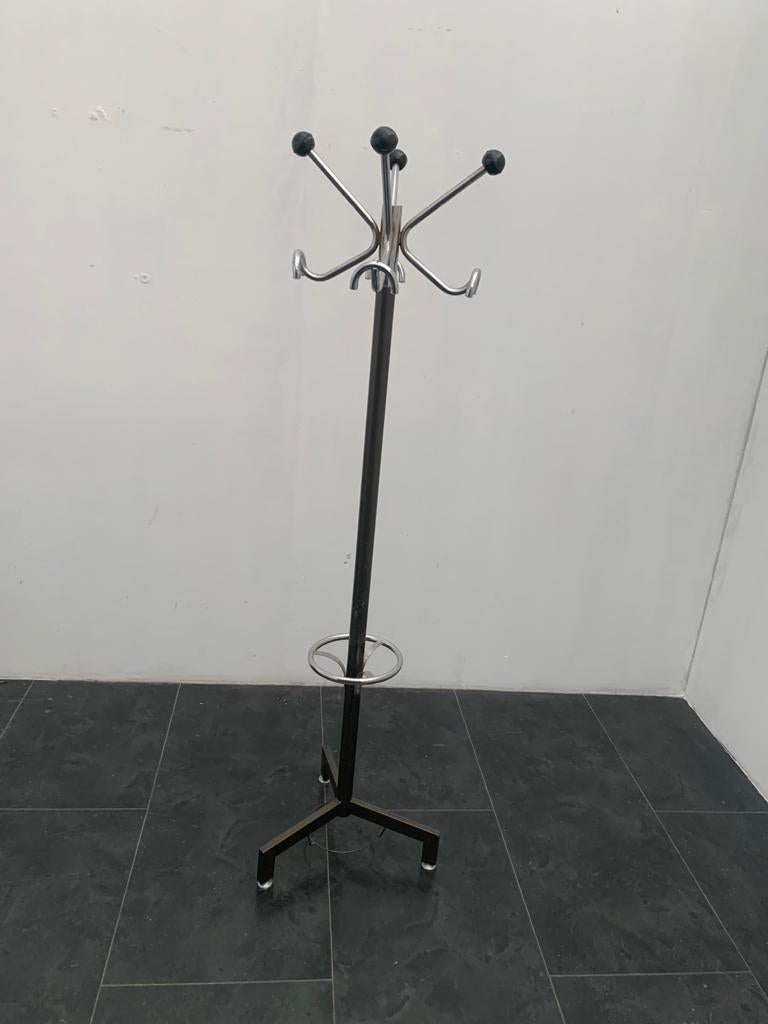 Coat Rack in Steel and Anthracite Lacquer.
Packaging with bubble wrap and cardboard boxes is included. If the wooden packaging is needed (fumigated crates or boxes) for US and International Shipping, it's required a separate cost (will be quoted