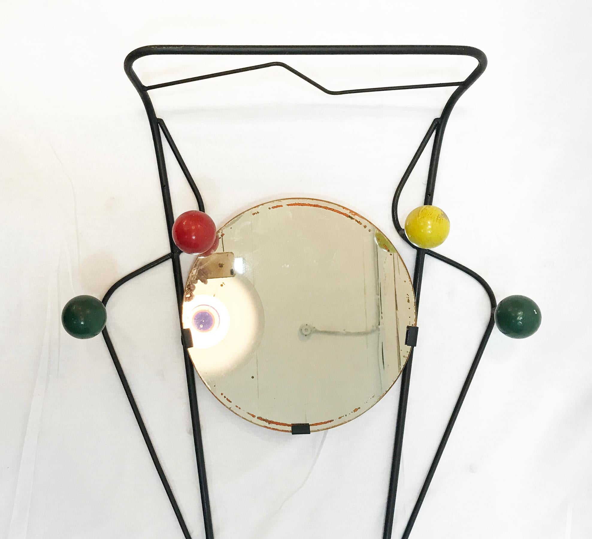 Coat Rack in the Style of Roger Feraud Furniture, 1960s For Sale 1