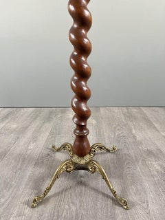 Coat Rack In Twisted Wood And Gilt Bronze, 20th Century