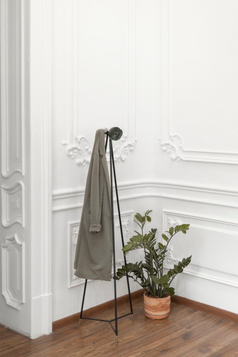 Coat Rack, marble and metal, Contemporary Mexican Design In New Condition For Sale In Mexico City, MX