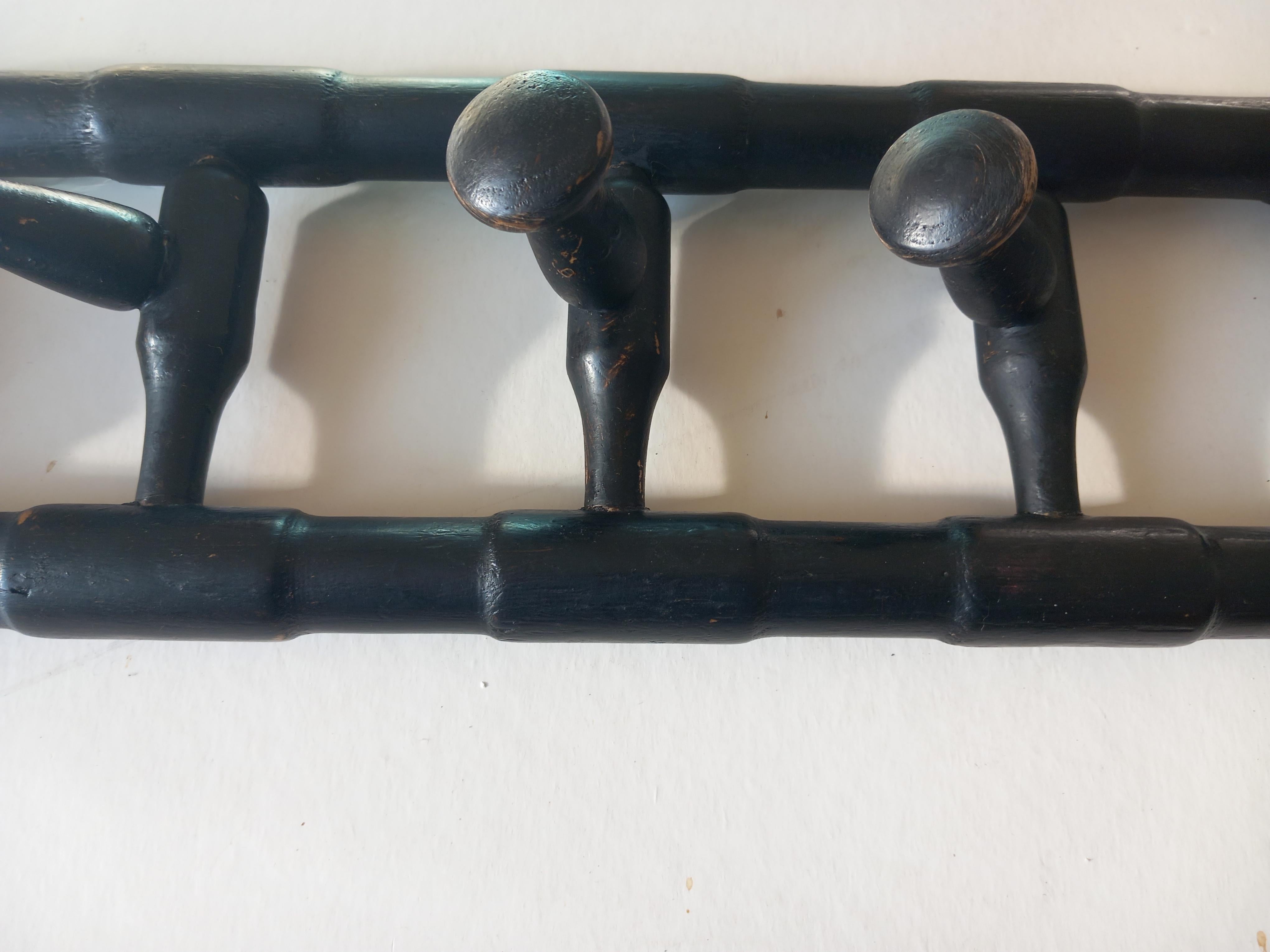 Coat Rack Wood  4 Folding Hooks, France,  Spain In Excellent Condition For Sale In Mombuey, Zamora
