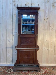 Coat rack - Napoleon III mahogany hallstand