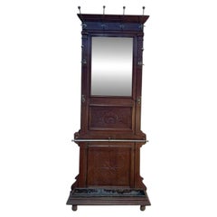 Coat rack - Napoleon III mahogany hallstand