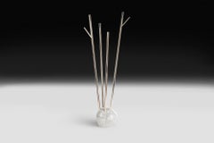 Coat Rack UnNatural Collection Rays, Marble and Galvanized Metal, Italy