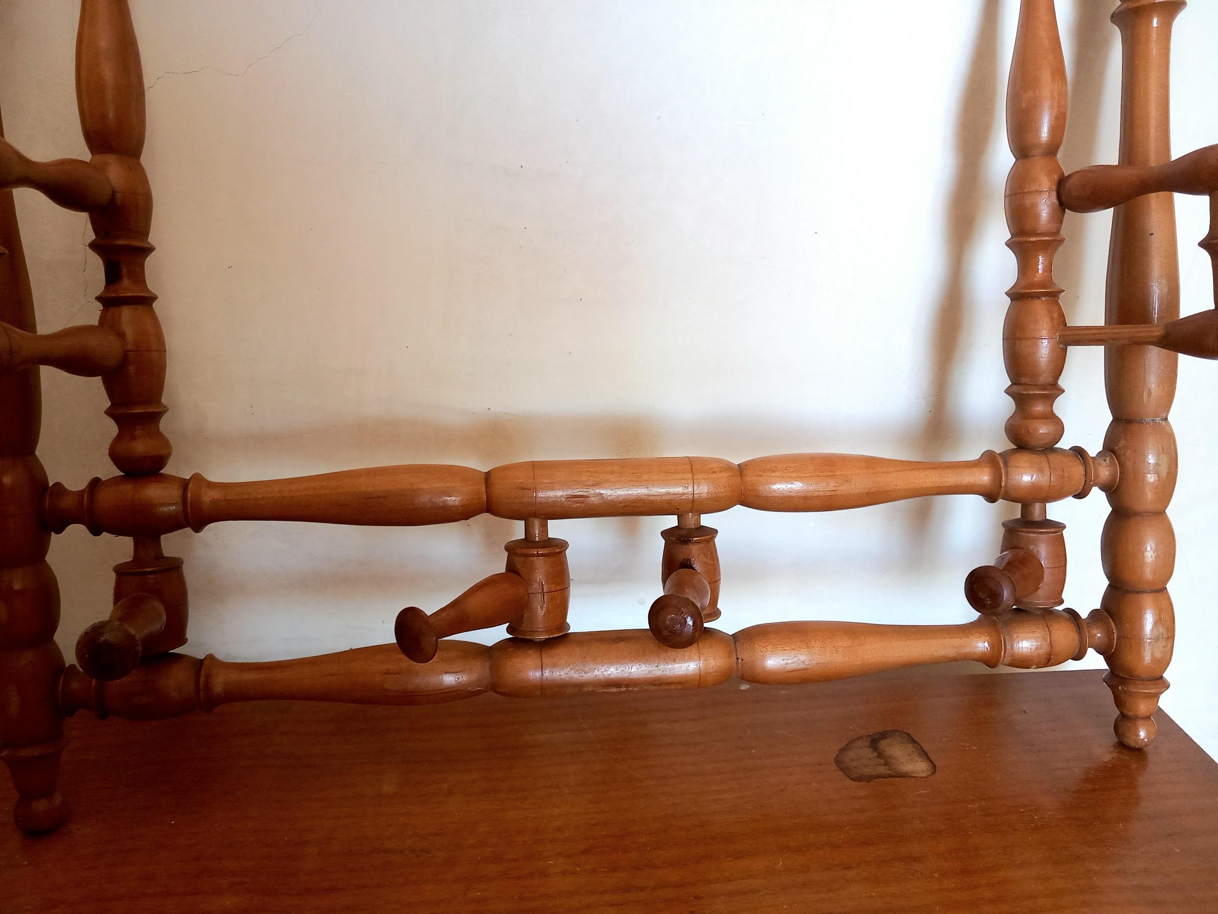 Coat Rack Wall Coat and Hat Racks and Stands Foldable 6 Hangers 19th Century For Sale 2
